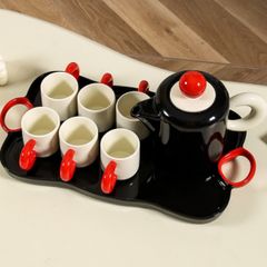  Bộ trà sứ Dopamine kèm khay Phong cách Bắc Âu - 1 bình 6 cốc 