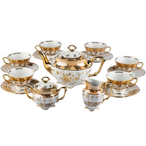 Bộ cà phê Tiệp hoa vàng 15 món