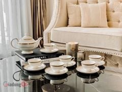  Bộ trà sứ xương hoàng gia Imperialondon viền vàng - 1 ấm, 6 bộ tách 