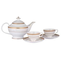  Bộ trà sứ xương hoàng gia Imperialondon viền vàng - 1 ấm, 6 bộ tách 