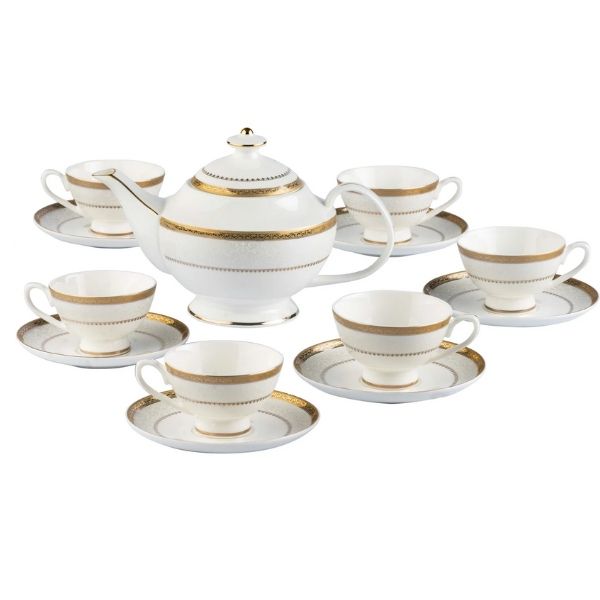 Bộ trà sứ xương hoàng gia Imperialondon 1 ấm, 6 bộ tách - nội địa Đức