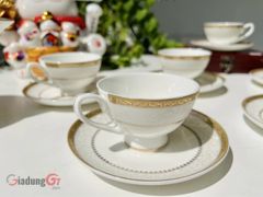  Bộ trà sứ xương hoàng gia Imperialondon viền vàng - 1 ấm, 6 bộ tách 