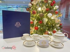  Bộ trà sứ xương hoàng gia Imperialondon viền vàng - 1 ấm, 6 bộ tách 