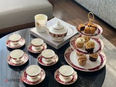  Bộ trà sứ xương Imperial viền đỏ (1 ấm, 6 bộ tách) nội địa Đức 