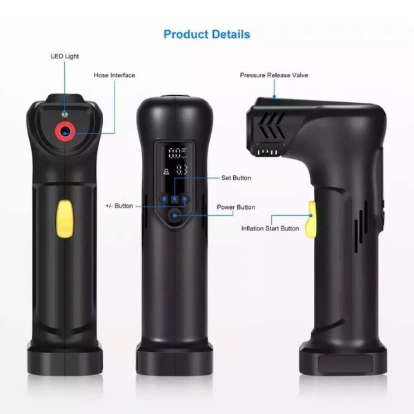 Bơm Điện Tử Cầm Tay Tích Hợp Pin Sạc 2000 mAh