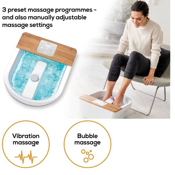 Bồn ngâm chân Beurer FB65 với 3 chế độ massage