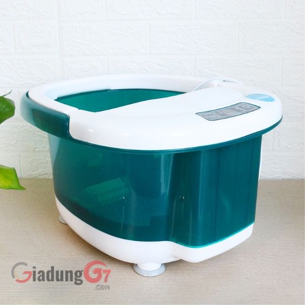 Bồn ngâm chân HoMedics FB-650 con lăn tự động thiết kế với màu xanh và trắng chủ đạo