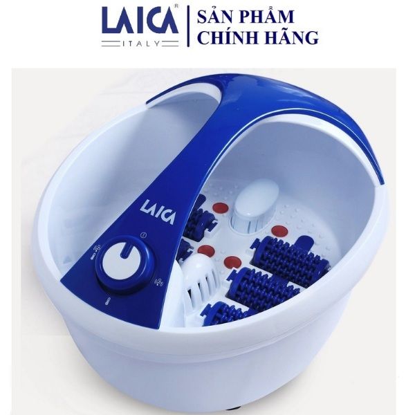 Bồn ngâm chân Laica PC1018 rung sủi nhiệt, 6 con lăn