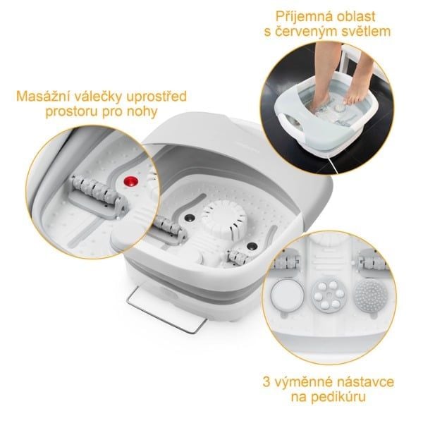 Bồn ngâm chân Medisana FS886 làm nóng nước tự động, rung, sủi