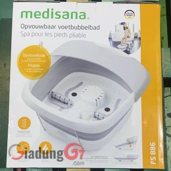 Bồn ngâm chân Medisana FS886 làm nóng nước tự động, rung, sủi