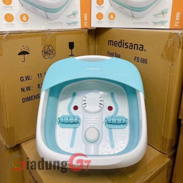 Bồn ngâm chân Medisana FS886 làm nóng nước tự động, rung, sủi