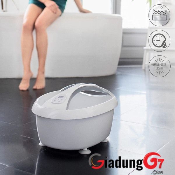 Bồn ngâm chân Medisana FS888 với chế độ rung sủi, tự làm nóng, giữ ấm