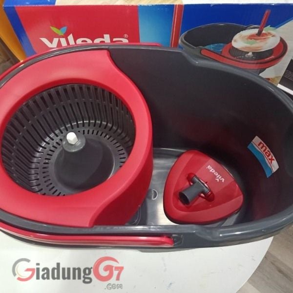 Cây lau nhà xoay Vileda Turbo 3in1 kèm 3 đầu lau - Thiết kế thông minh
