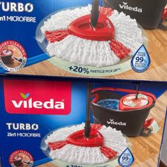  Cây lau nhà xoay Vileda Turbo 3in1 kèm 3 đầu lau (Bản Séc và VN) 