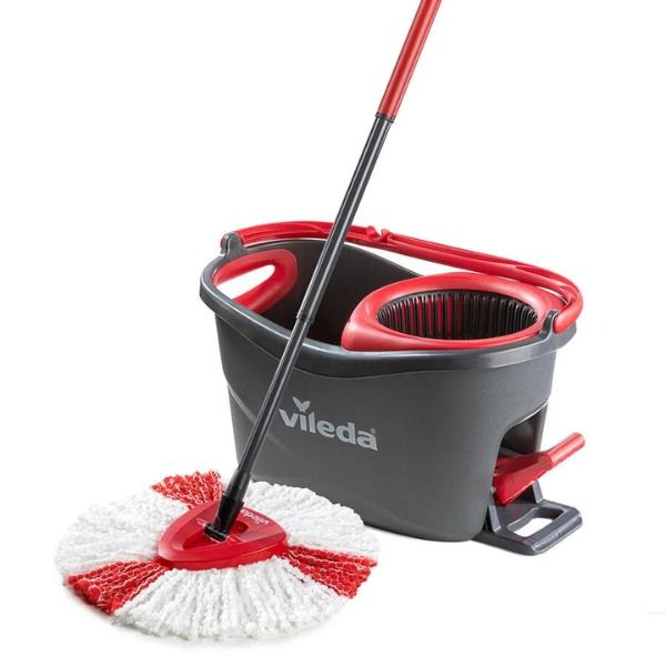 Cây lau nhà xoay Vileda Turbo 3in1 kèm 3 đầu lau - Thiết kế thông minh