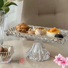  Chân bồng chữ nhật Rogaska Crown Jewel 35cmx19cm 