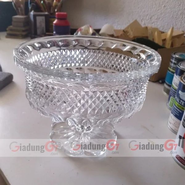 Chân bồng pha lê Bohemia Alexandria 25cm