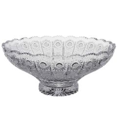  Set Lọ hoa pha lê mài Bohemia 35.5cm và chân bồng 30.5cm 