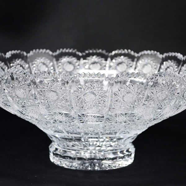 Chân bồng pha lê mài Bohemia M57 (Size 15cm, 20cm, 25cm, 30cm)