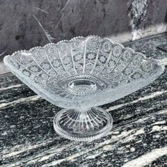  Chân bồng vuông pha lê Vessen 30x17cm 