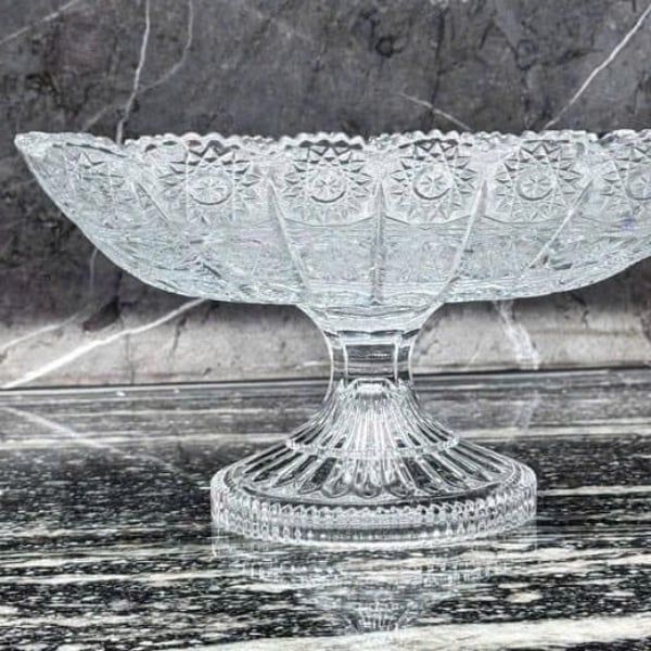 Chân bồng vuông pha lê Vessen 30x17cm