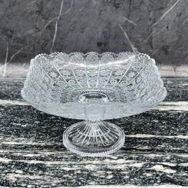 Chân bồng vuông pha lê Vessen 30x17cm