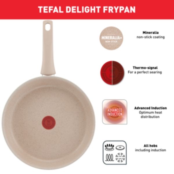 Chảo chống dính vân đá Tefal Delight 28cm G29306 - Made in France
