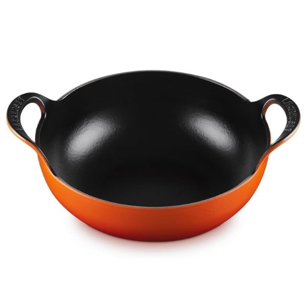 Chảo gang Le Creuset Balti 24cm màu cam - 2 quai cầm