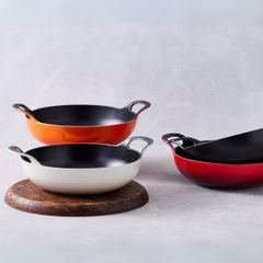 Chảo gang Le Creuset Balti 24cm 2 quai màu cam 