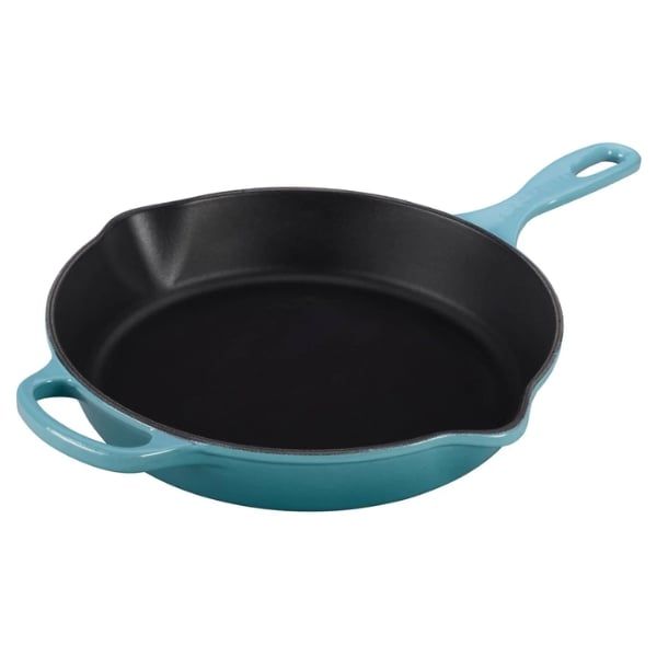 Chảo gang tròn Le Creuset Brat 20cm xanh caribe