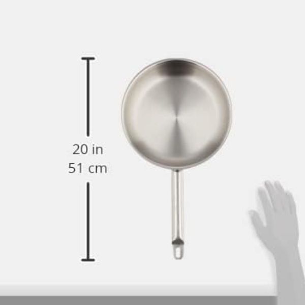 Chảo inox thành cao Zwilling Pro size 26cm kết cấu 3 lớp thép không gỉ