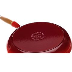  Chảo Le Creuset 28cm màu đỏ anh đào có tay cầm bằng gỗ 3478 
