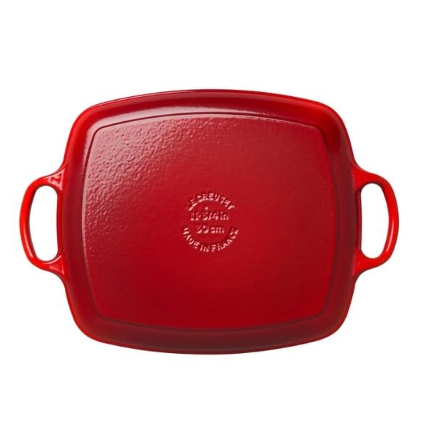 Chảo nướng hình chữ nhật Le Creuset 30x27cm màu đỏ