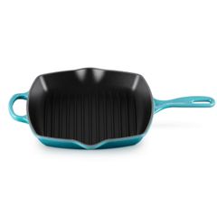  Chảo nướng vuông Le Creuset 26cm Xanh Caribe - Made in France 