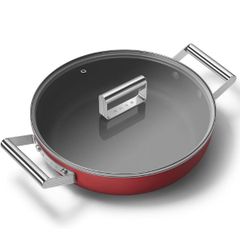  Chảo sâu lòng Smeg 28cm CKFD2811RDM có nắp (2 màu) 