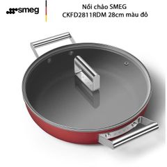  Chảo sâu lòng Smeg 28cm CKFD2811RDM có nắp (2 màu) 