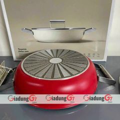  Chảo sâu lòng Smeg 28cm CKFD2811RDM có nắp (2 màu) 
