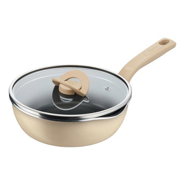 Chảo Tefal G1662524 có nắp đường kính 22cm màu kem