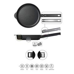  Chảo Woll Diamond XR Logic 28cm nắp inox 