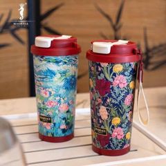  Cốc giữ nhiệt Magrace Paris 500ml kèm ống hút - 3 mẫu họa tiết inox 316 