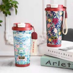  Cốc giữ nhiệt Magrace Paris 500ml kèm ống hút - 3 mẫu họa tiết inox 316 