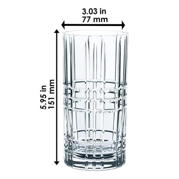Cốc pha lê Nachtmann Square Longdrink 4 món 101049 dung tích 445ml