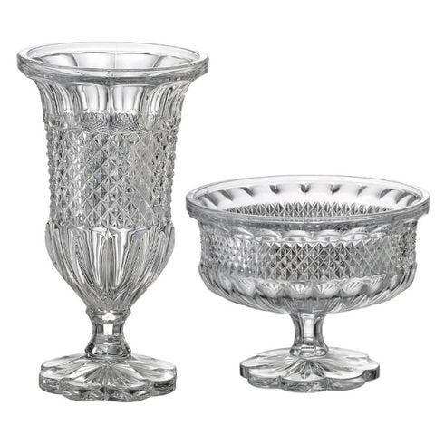Combo lọ hoa và chân bồng pha lê Bohemia Alexandria