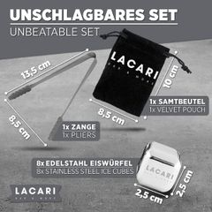  Bộ 8 đá viên inox Lacari 