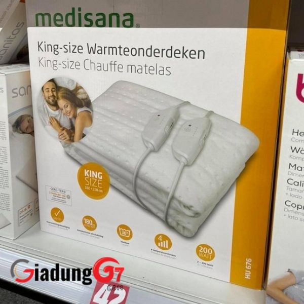 Đệm điện Medisana HU676 King Size (150 x 160cm)