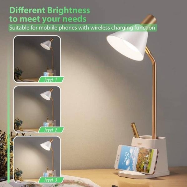Đèn bàn chống cận Wilit TL11-EU có bộ điều chỉnh độ sáng cảm ứng nhạy cho 3 mức độ sáng.