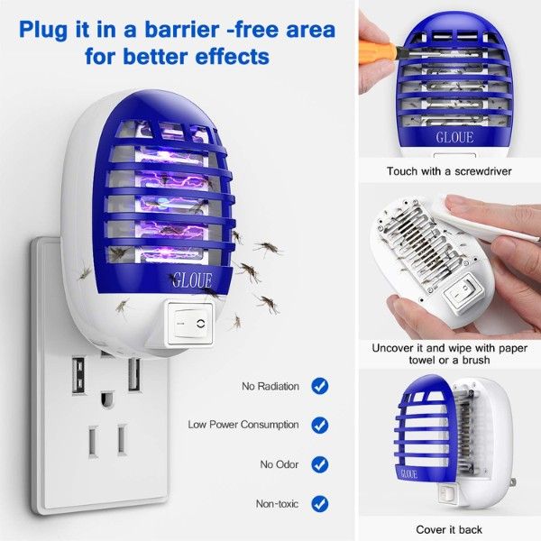 Đèn bắt muỗi Mosquito Lamp thu hút côn trùng bằng ánh sáng UV