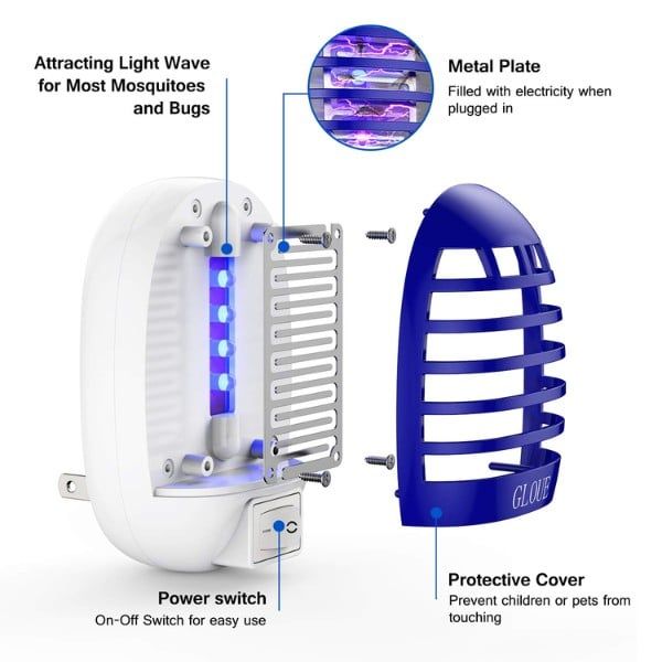 Đèn bắt muỗi Mosquito Lamp có 4 đèn led UV
