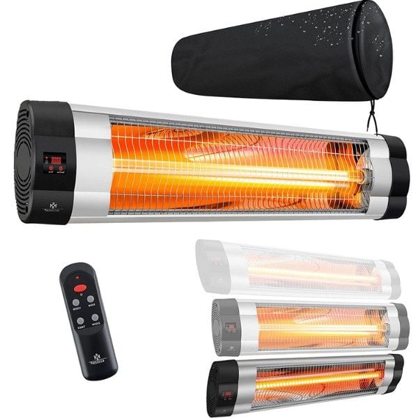Đèn sưởi nhà tắm Kesser 2500W có điều khiển cho phòng 25m