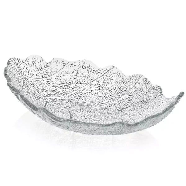 Đĩa lá IVV Madagascar 42x28cm màu trong suốt
